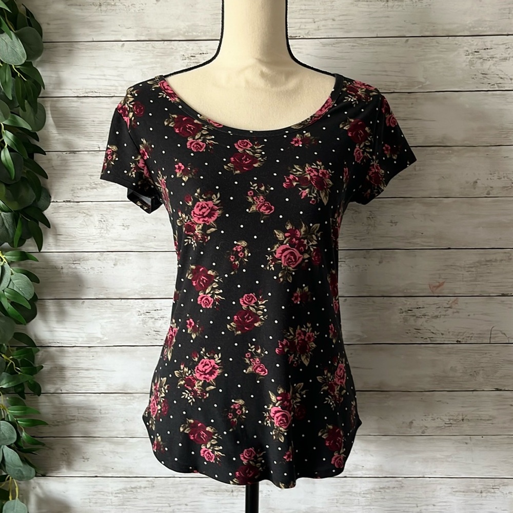 Polka Dot & Roses Top